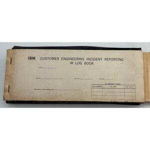 IBM Customer Engineering Incident Reporting IR Logbook Vintage 1960s